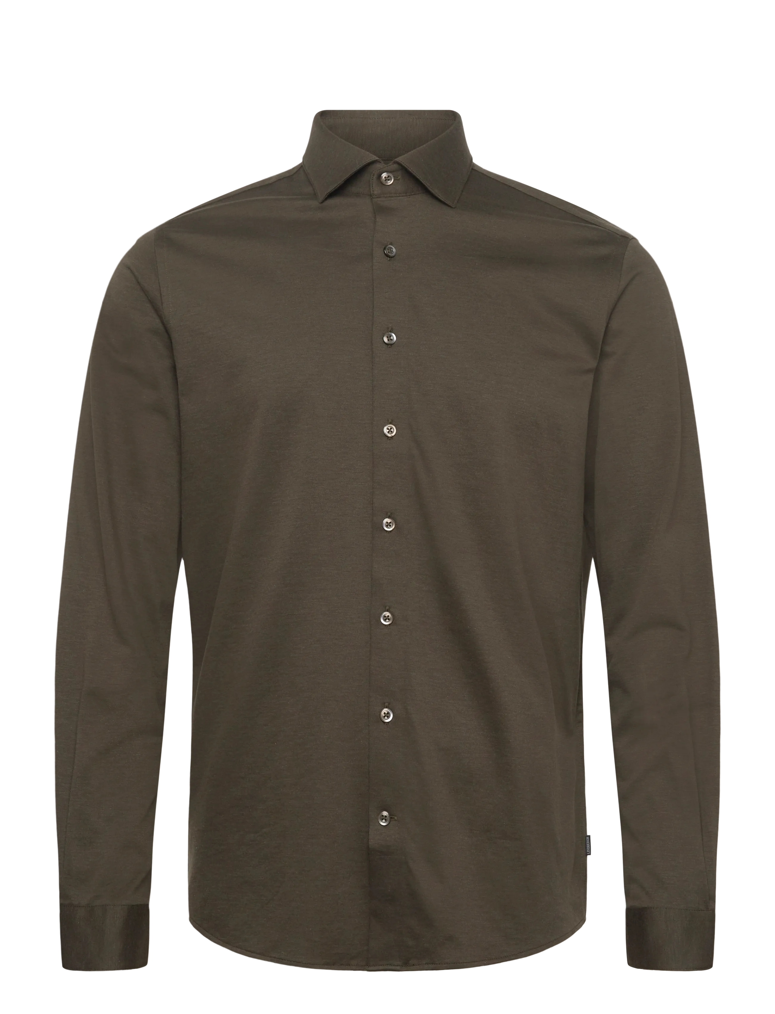 Lindbergh Black Superflex knitted shirt L/S - Skjorter - DK ARMY MEL / khaki/green
