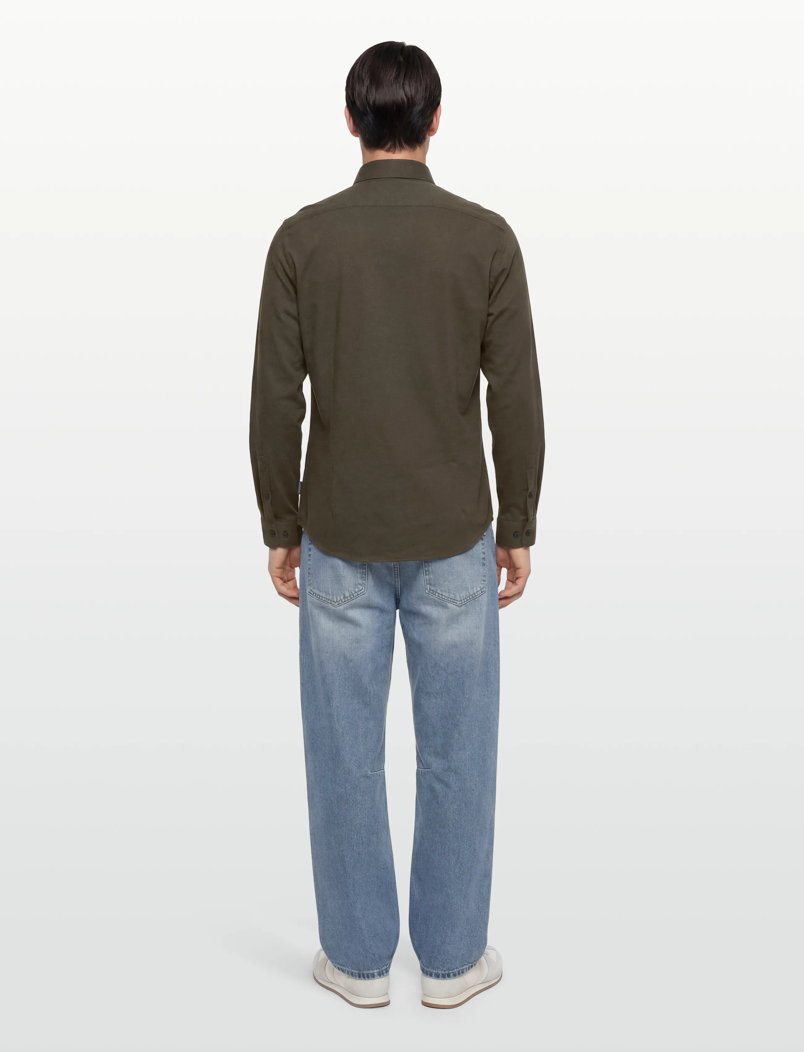 Lindbergh Black - Superflex knitted shirt L/S - casual skjorter - dk army mel - 4