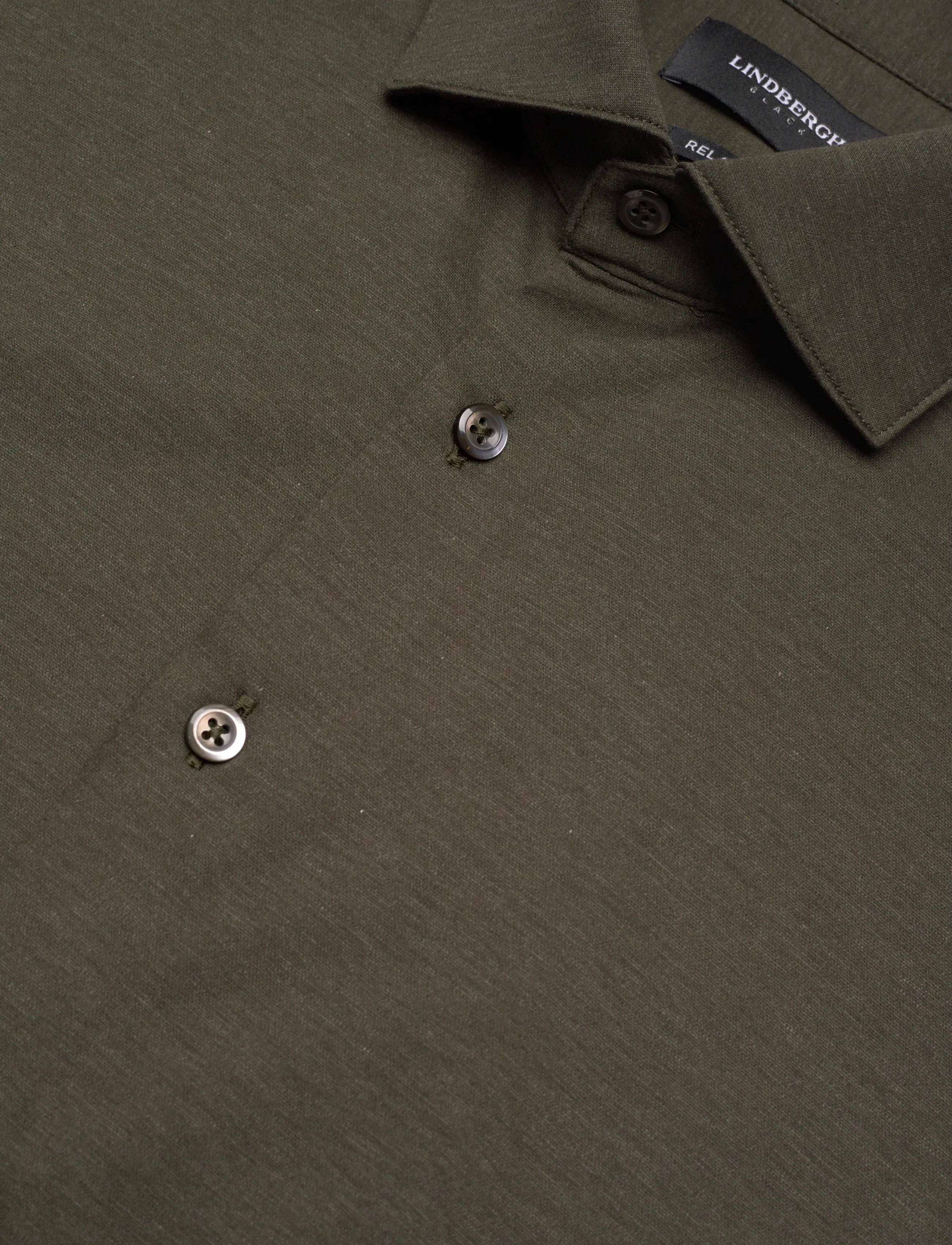 Lindbergh Black - Superflex knitted shirt L/S - casual skjortor - dk army mel - 3