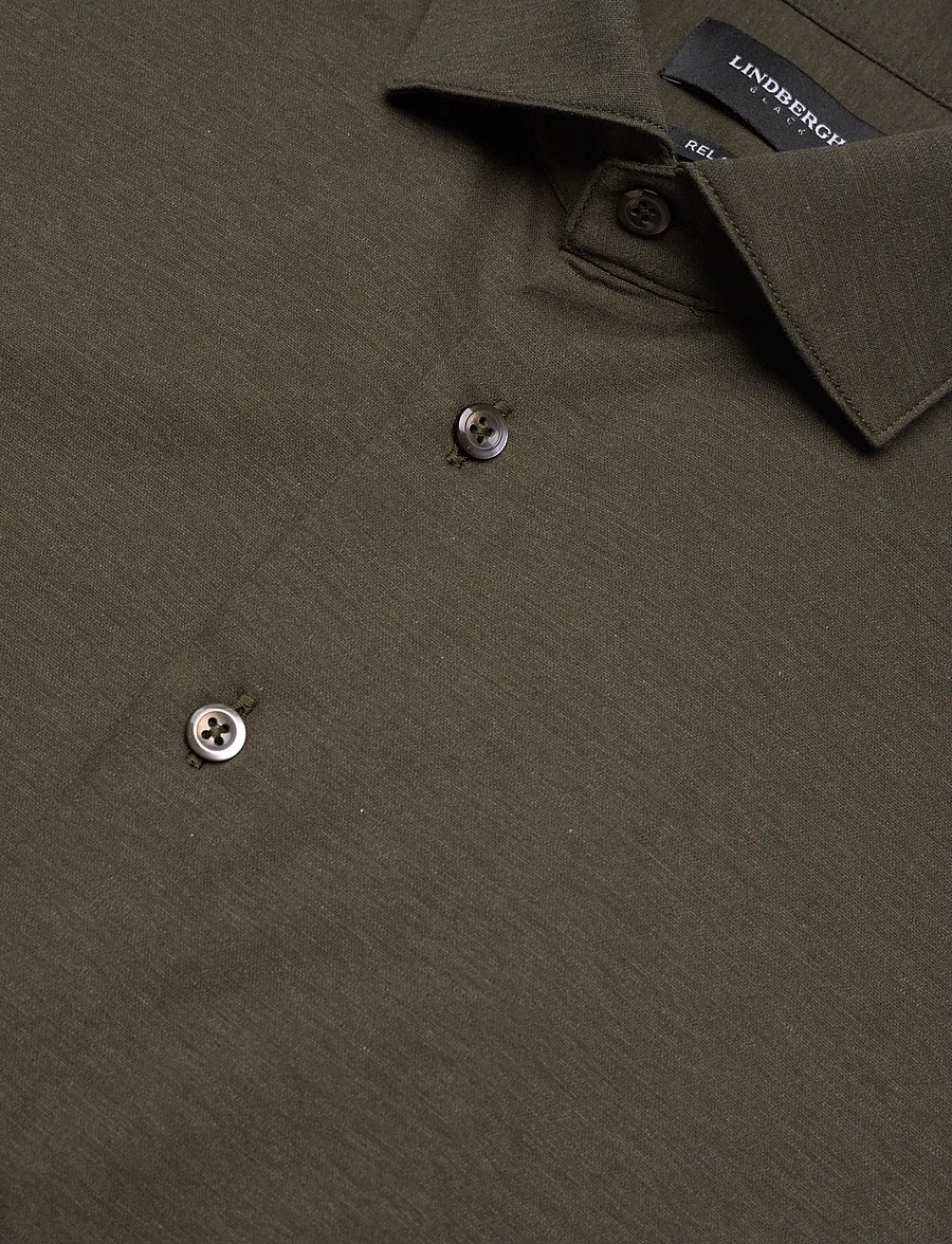 Lindbergh Black - Superflex knitted shirt L/S - casual skjortor - dk army mel - 3