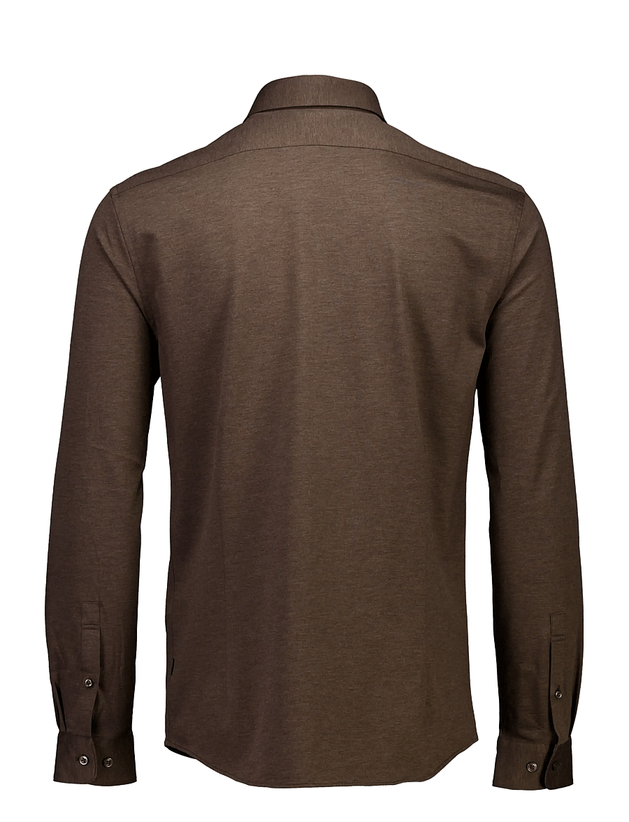 Lindbergh Black - Superflex knitted shirt L/S - laisvalaikio marškiniai - dk brown mel - 2