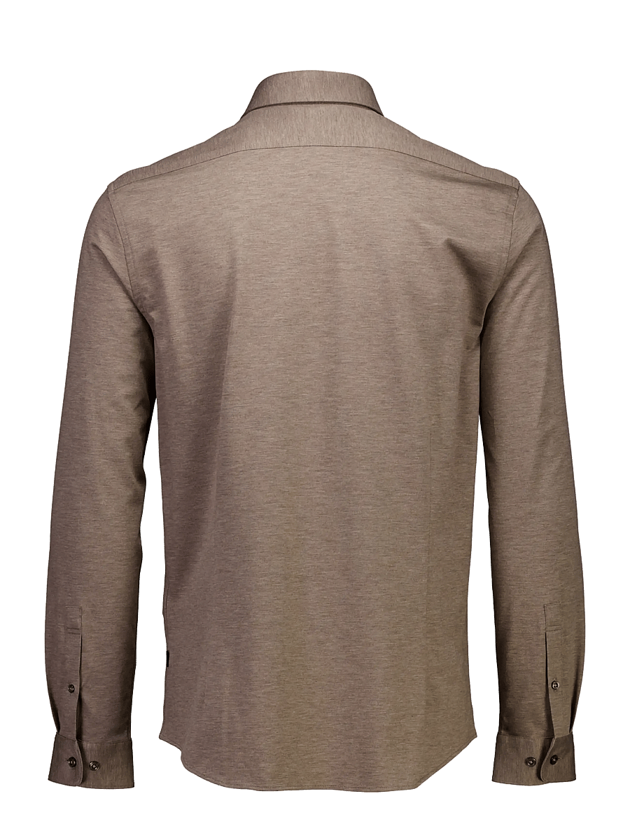 Lindbergh Black - Superflex knitted shirt L/S - freizeithemden - dk sand mel - 2