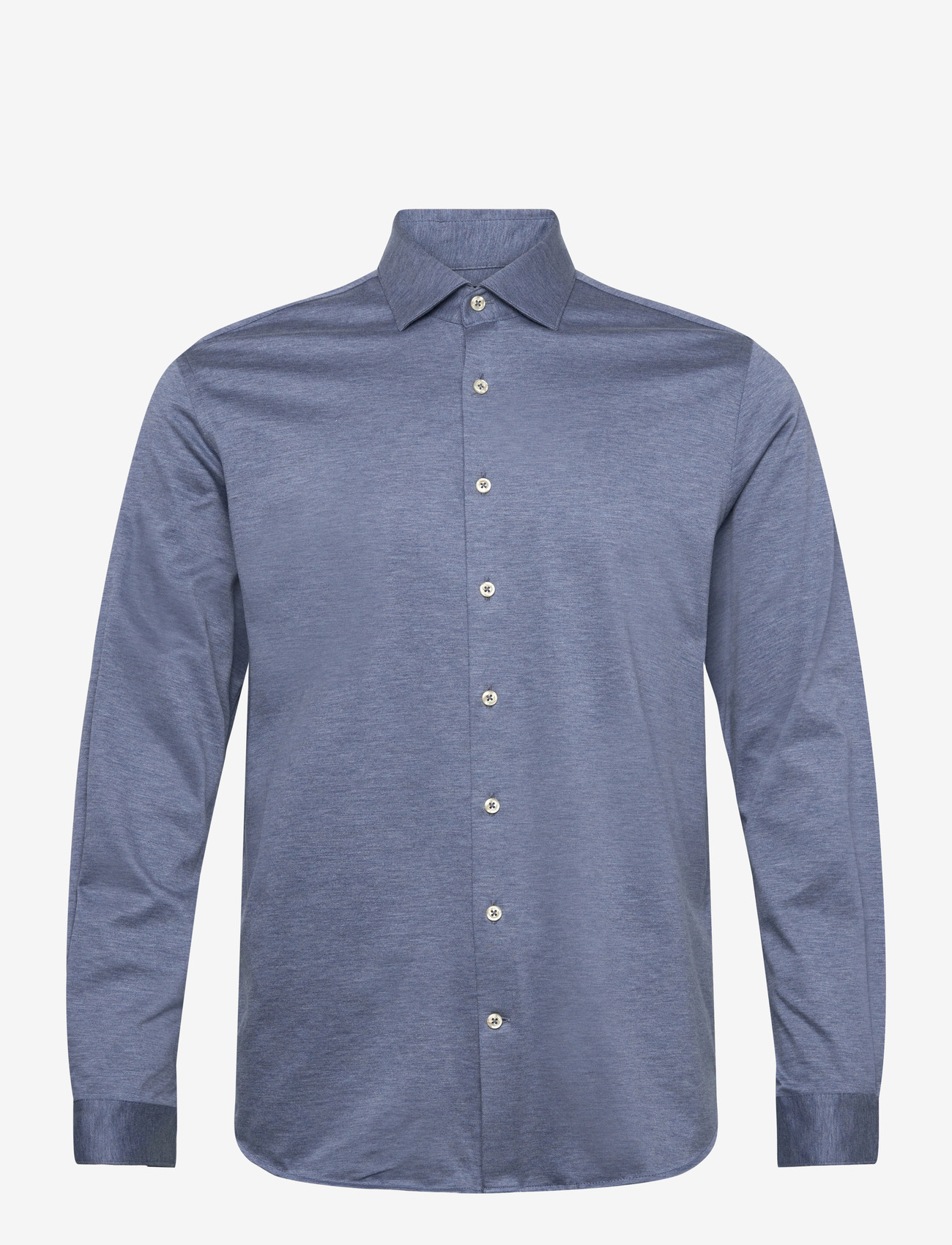 Lindbergh Black - Superflex knitted shirt L/S - casual skjortor - lt blue mel - 0