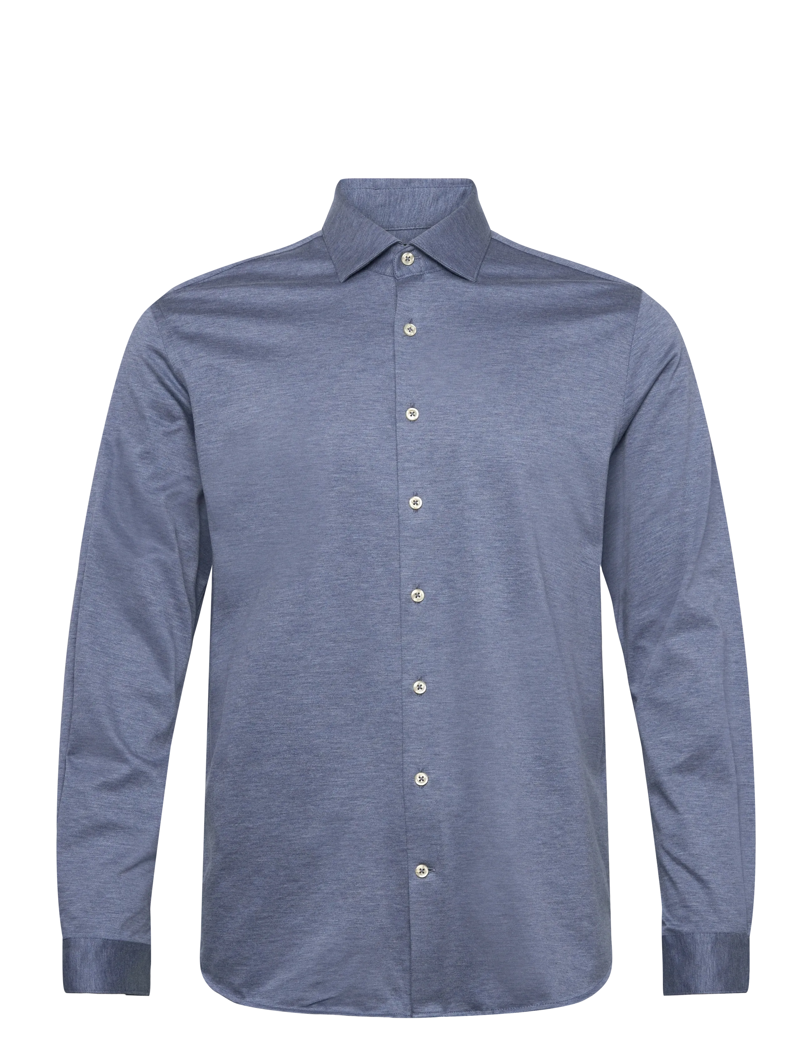 Lindbergh Black Superflex knitted shirt L/S - Skjortor - LT BLUE MEL / blue