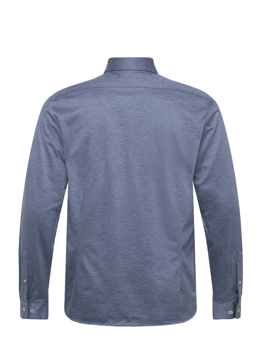 Lindbergh Black - Superflex knitted shirt L/S - casual skjortor - lt blue mel - 1