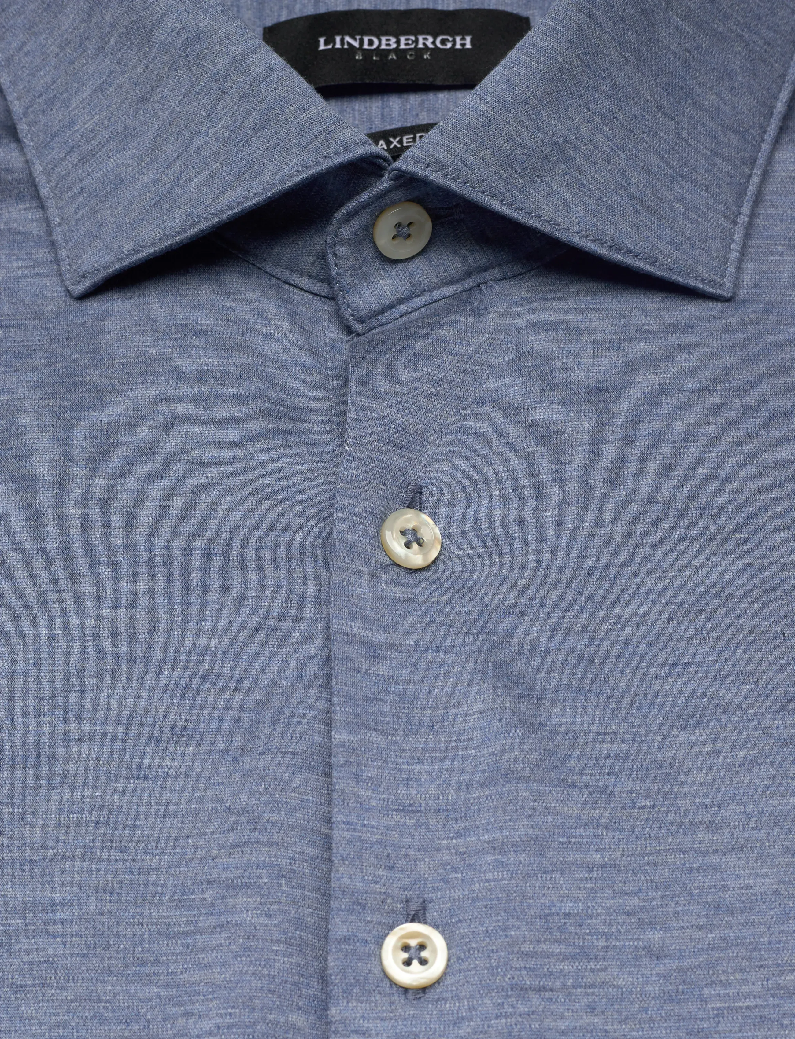 Lindbergh Black - Superflex knitted shirt L/S - casual skjortor - lt blue mel - 2
