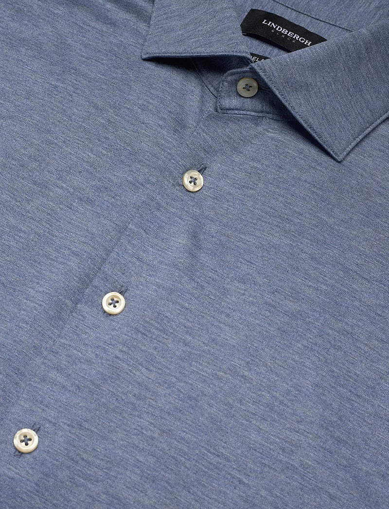 Lindbergh Black - Superflex knitted shirt L/S - casual skjortor - lt blue mel - 3