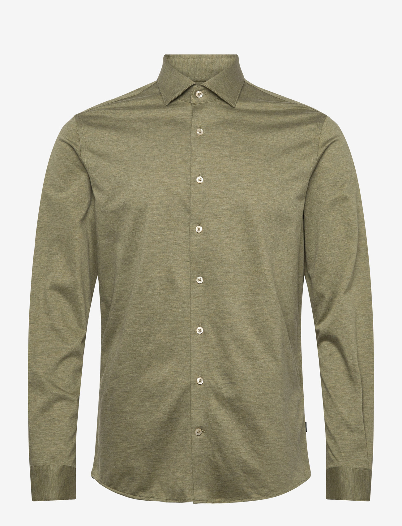 Lindbergh Black - Superflex knitted shirt L/S - casual skjorter - lt dusty green mel - 1