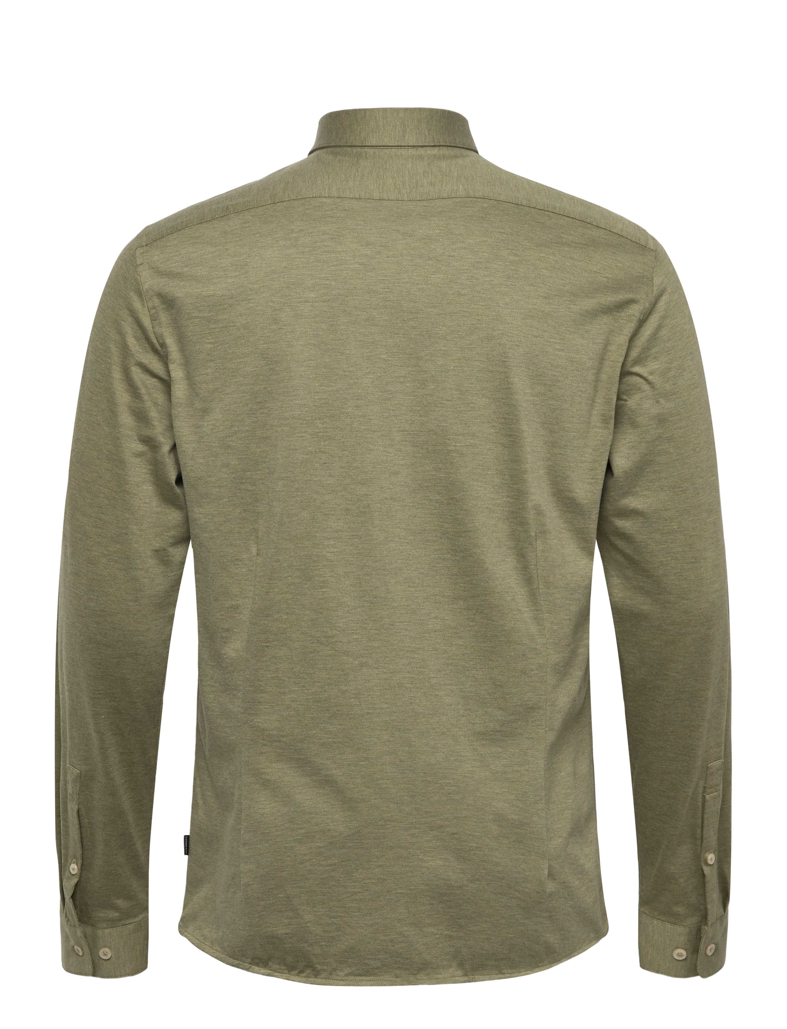 Lindbergh Black - Superflex knitted shirt L/S - casual shirts - lt dusty green mel - 2