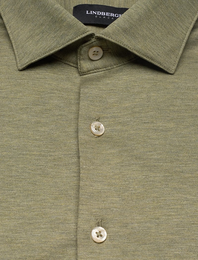 Lindbergh Black - Superflex knitted shirt L/S - casual skjorter - lt dusty green mel - 5