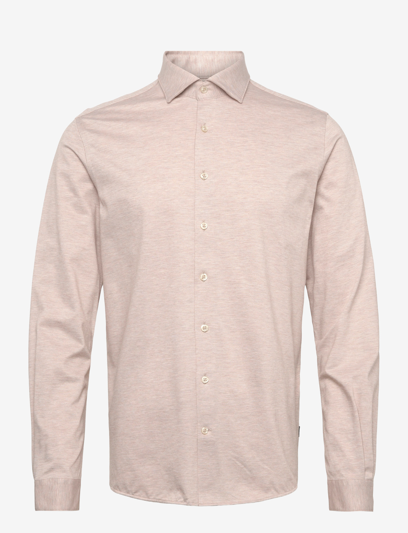Lindbergh Black - Superflex knitted shirt L/S - vabaajasärgid - lt sand mel - 1