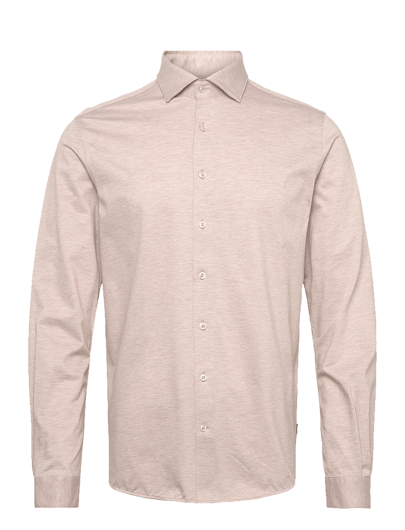 Lindbergh Black - Superflex knitted shirt L/S - vabaajasärgid - lt sand mel - 1