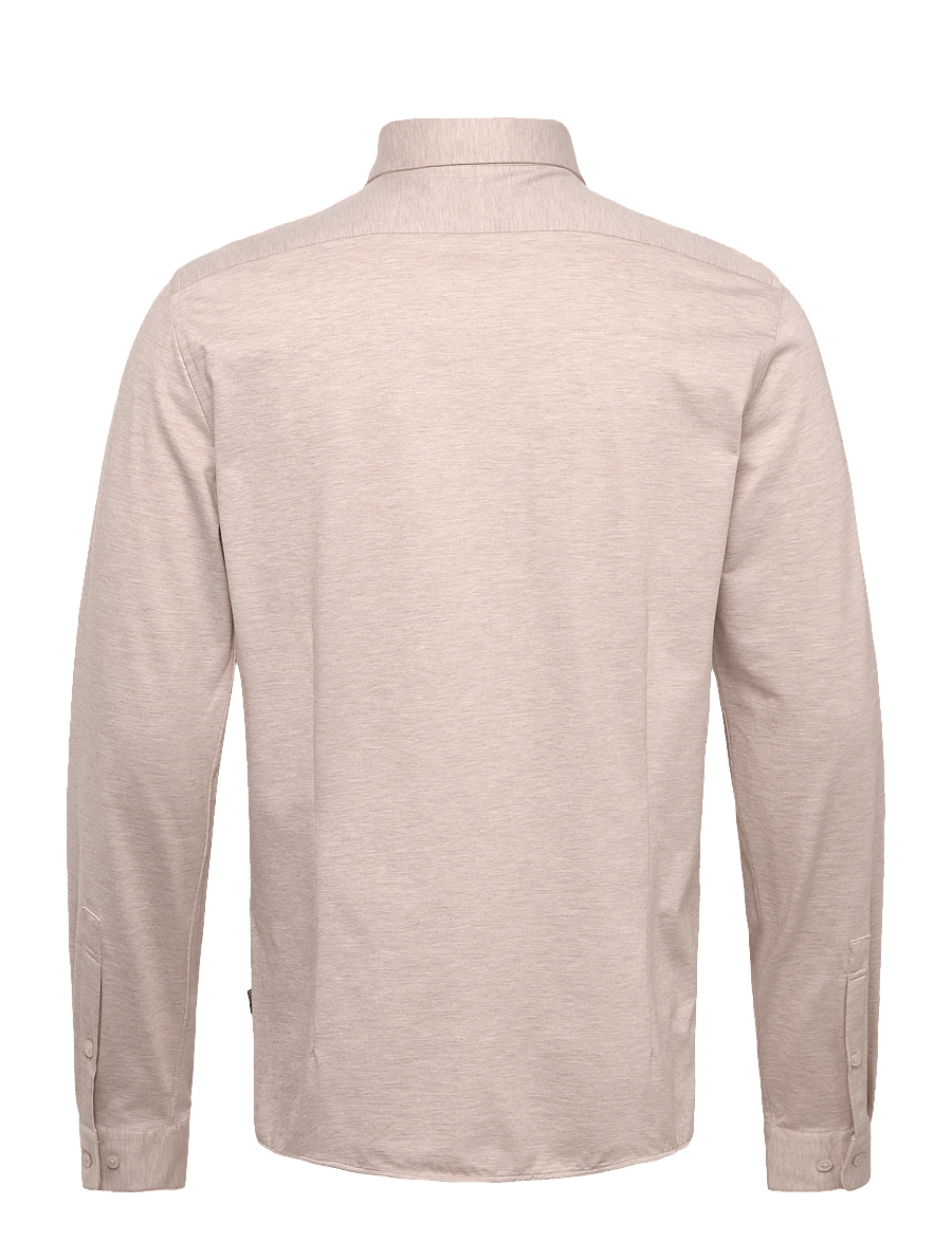 Lindbergh Black - Superflex knitted shirt L/S - casual skjortor - lt sand mel - 2