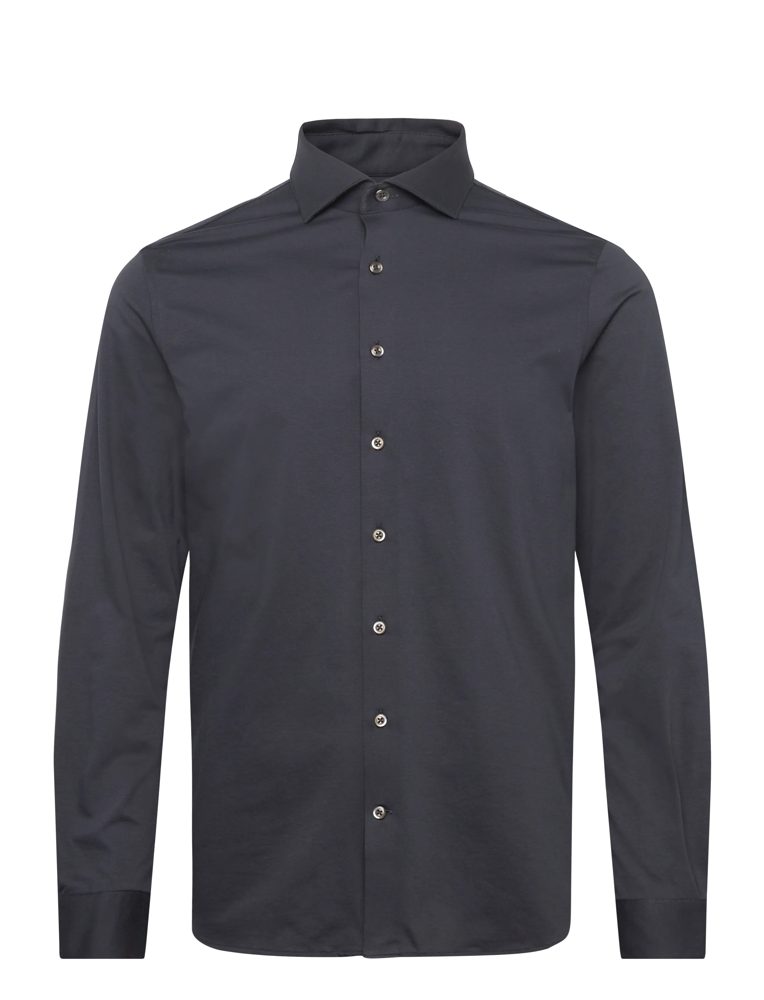 Lindbergh Black Superflex knitted shirt L/S - Skjortor - NAVY / navy