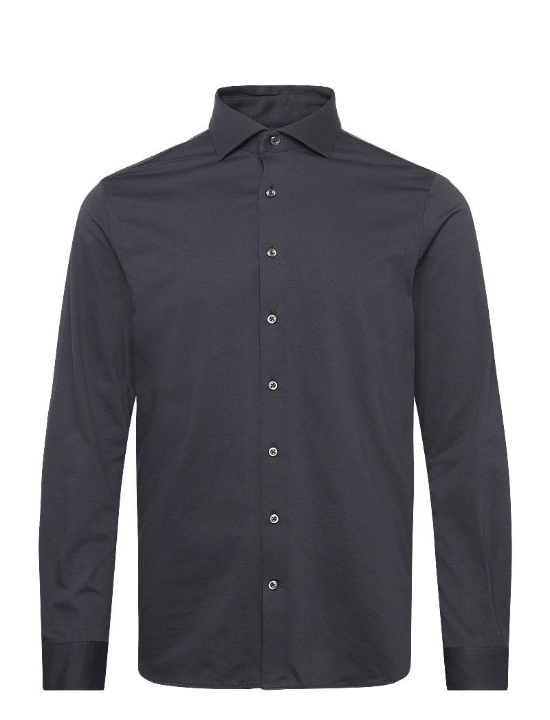 Lindbergh Black - Superflex knitted shirt L/S - vabaajasärgid - navy - 0