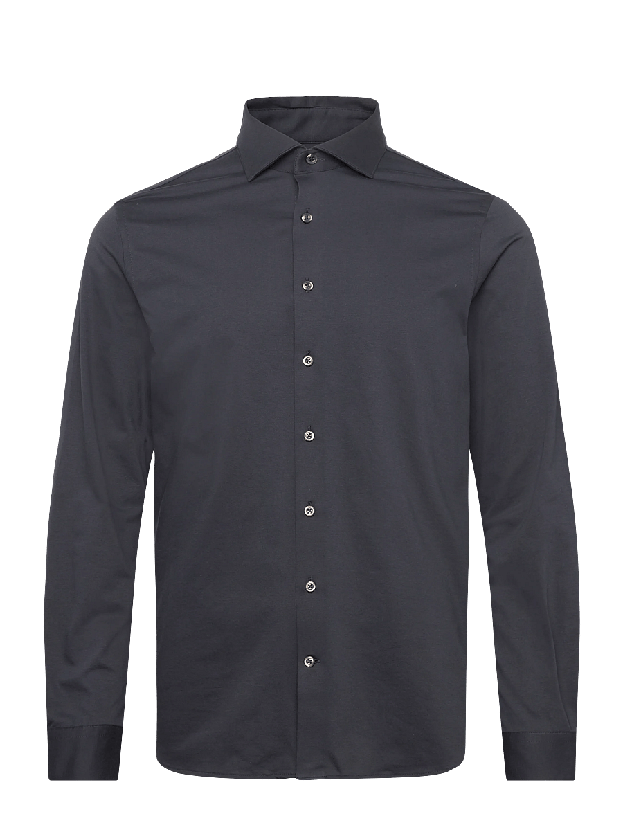 Lindbergh Black - Superflex knitted shirt L/S - casual skjortor - navy - 0
