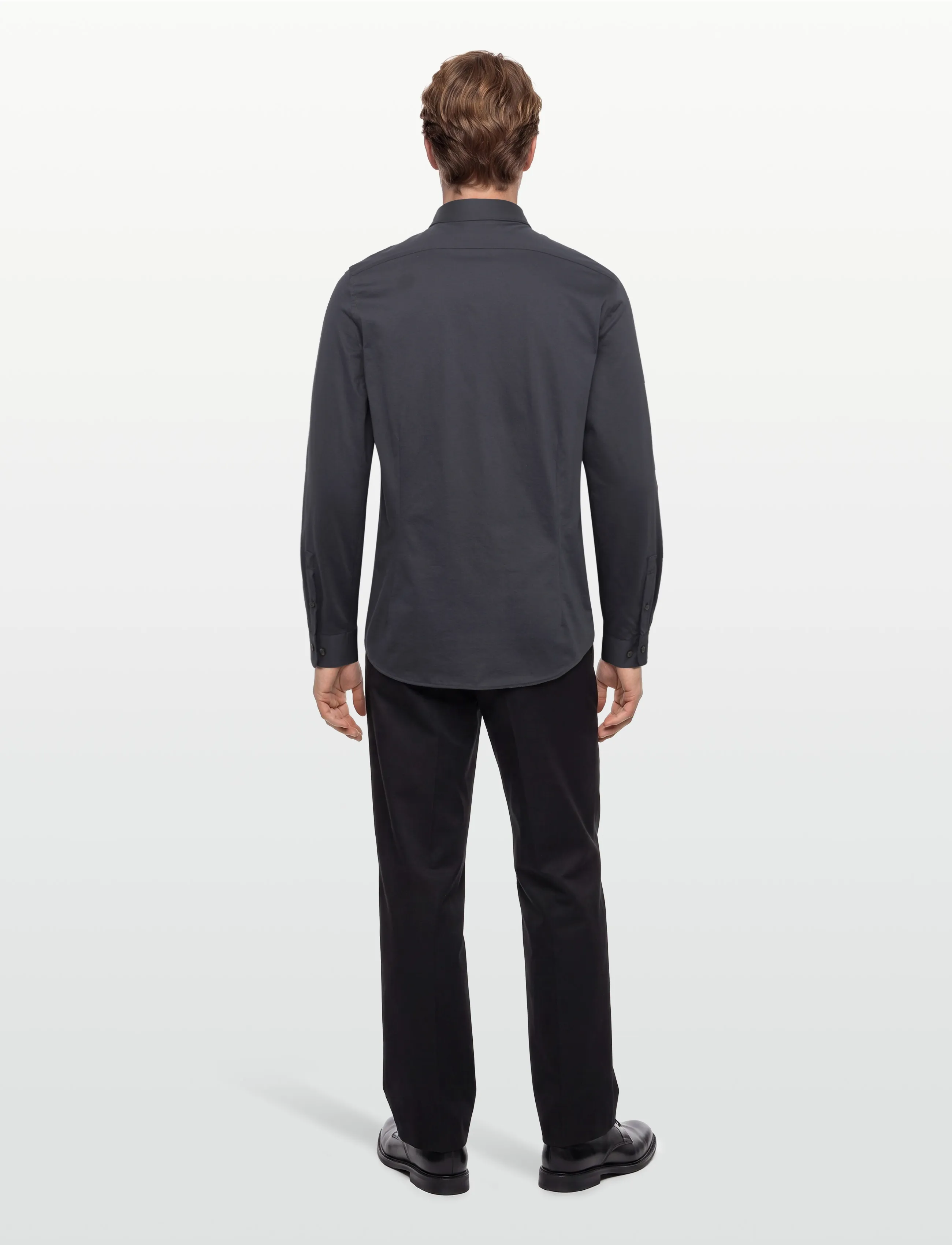 Lindbergh Black - Superflex knitted shirt L/S - freizeithemden - navy - 4