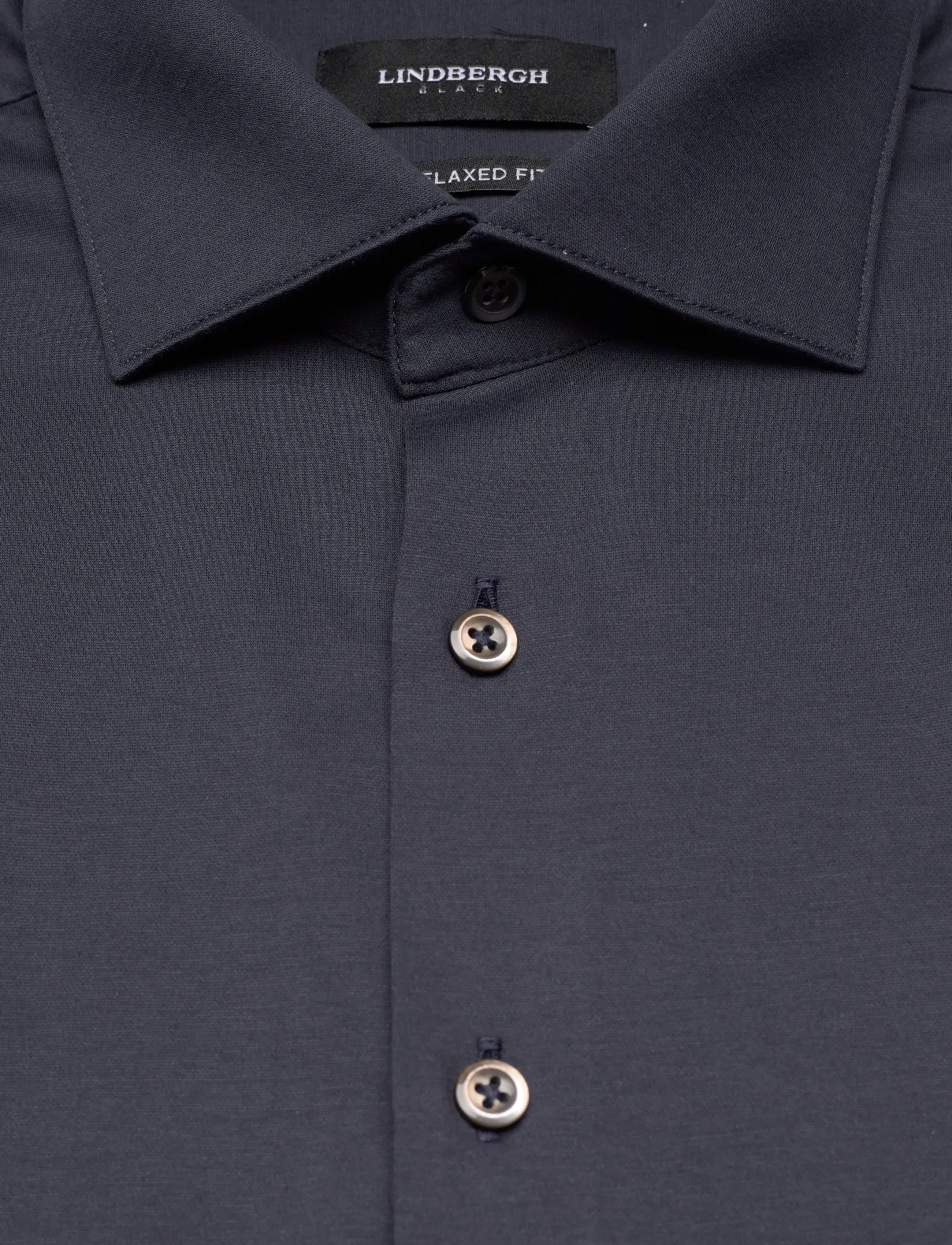 Lindbergh Black - Superflex knitted shirt L/S - casual skjortor - navy - 2