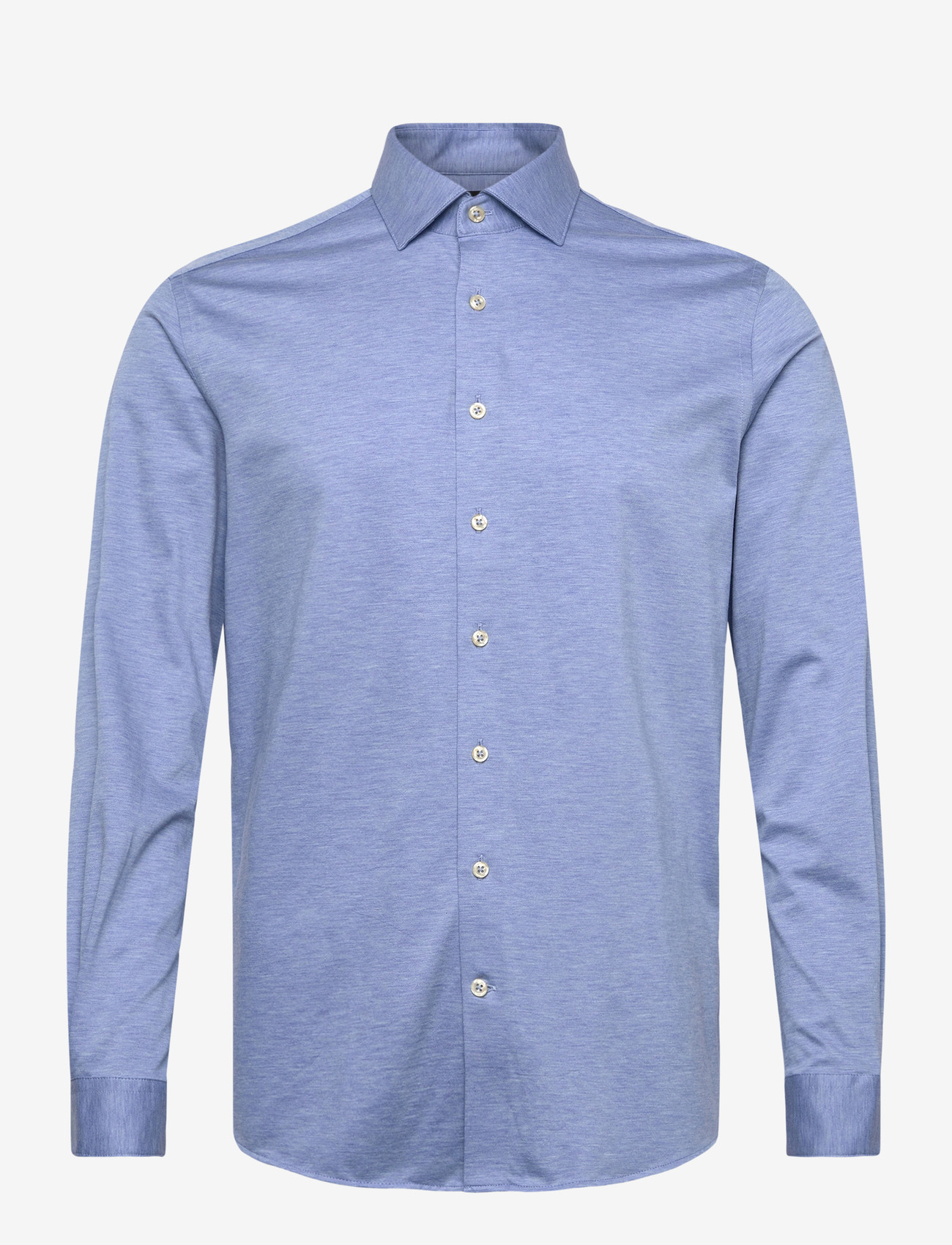 Lindbergh Black - Superflex knitted shirt L/S - casual skjorter - sky blue mel - 1