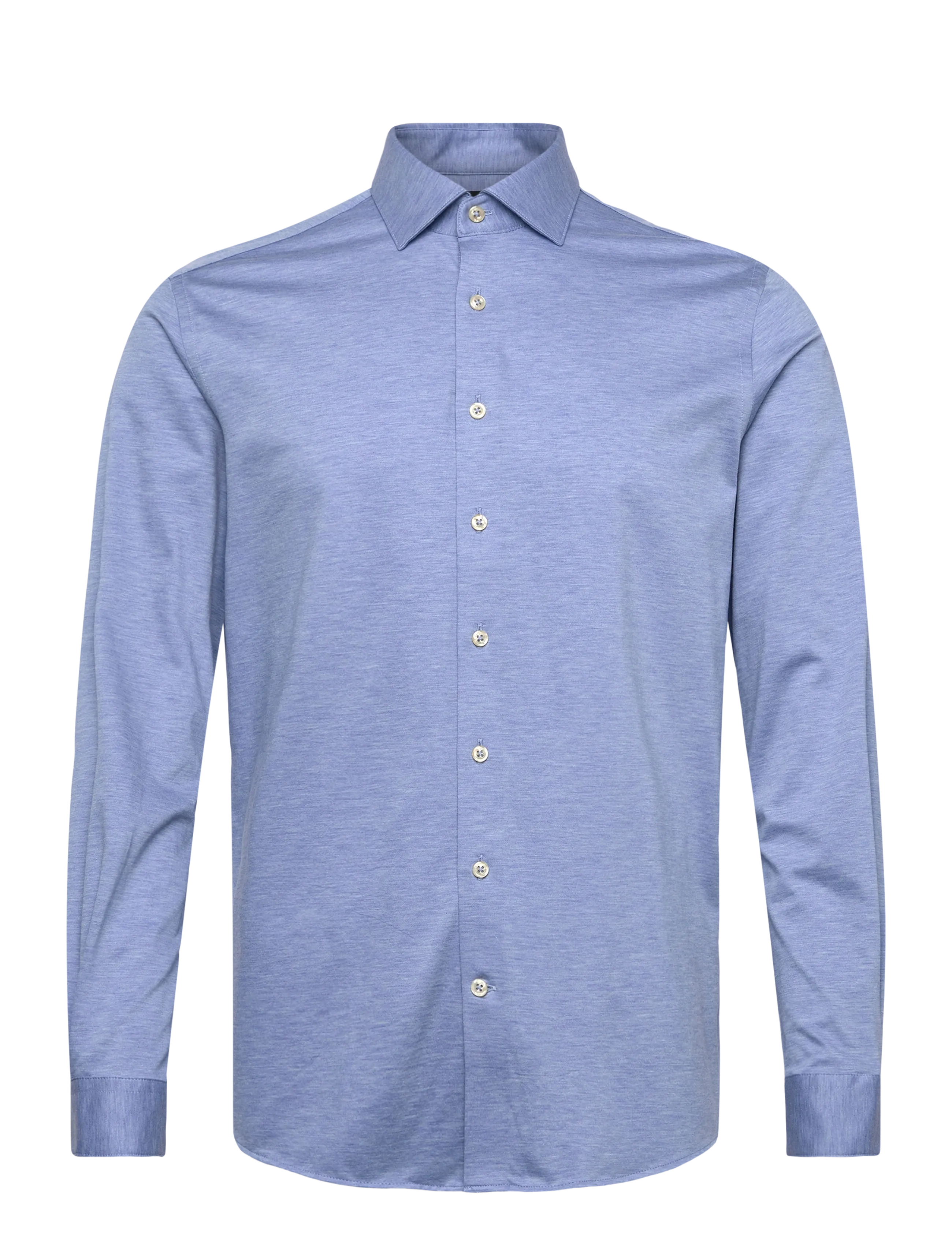 Lindbergh Black Superflex knitted shirt L/S - Skjortor - SKY BLUE MEL / blue