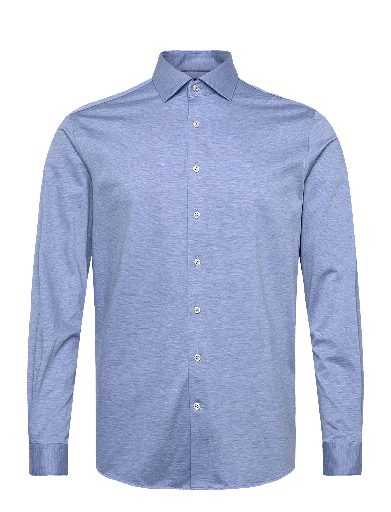 Lindbergh Black - Superflex knitted shirt L/S - casual skjorter - sky blue mel - 1