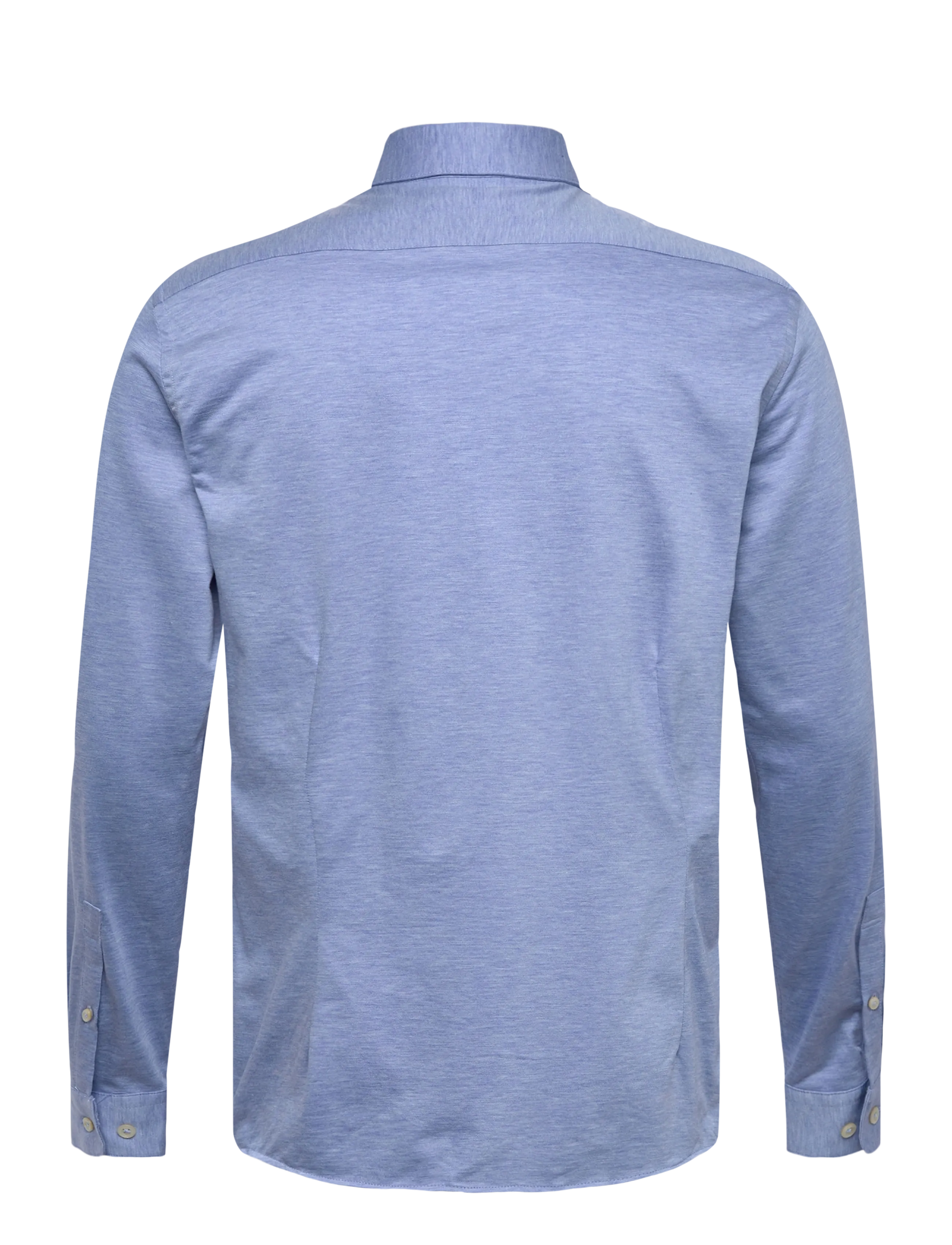 Lindbergh Black - Superflex knitted shirt L/S - casual shirts - sky blue mel - 2