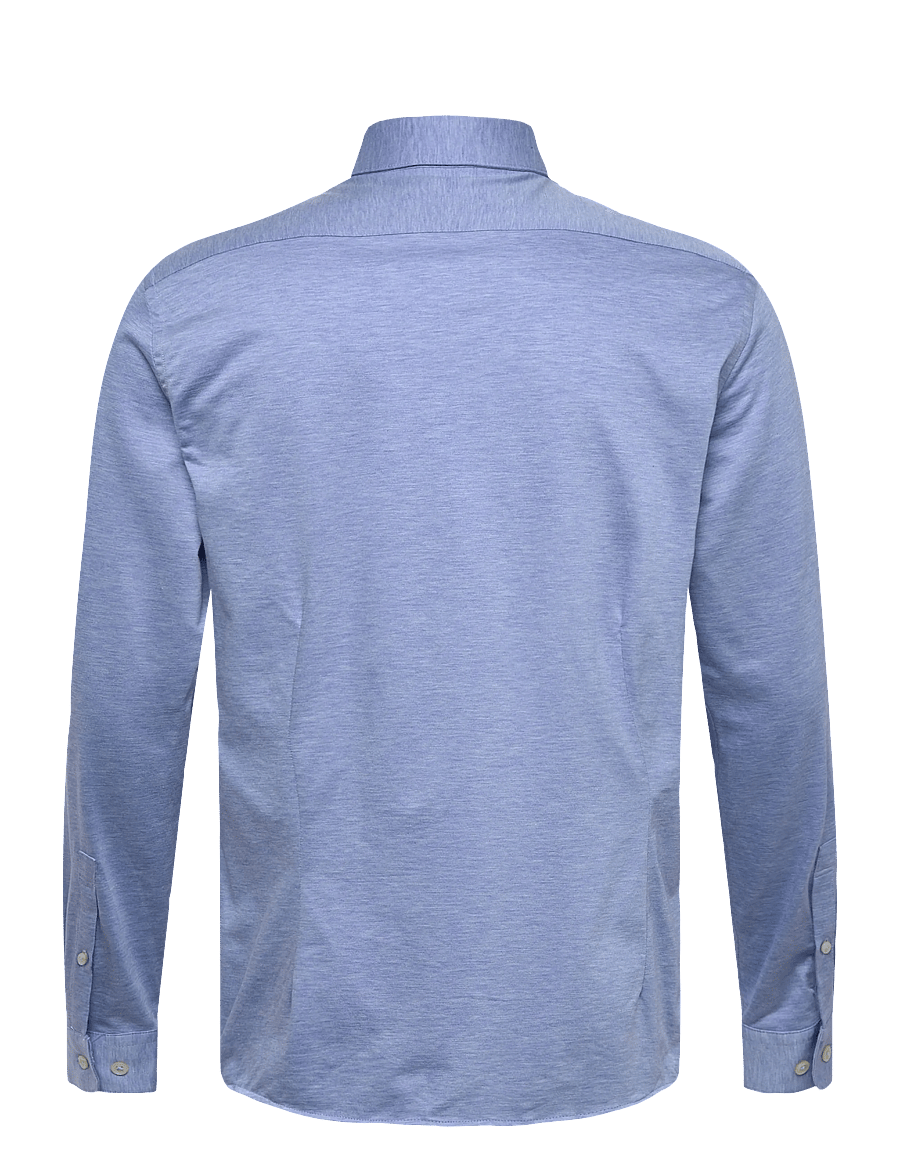 Lindbergh Black - Superflex knitted shirt L/S - rennot kauluspaidat - sky blue mel - 2