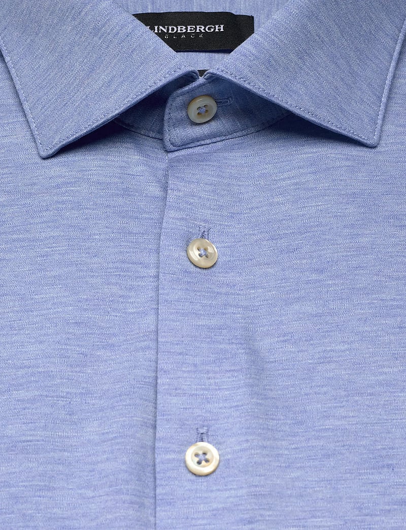 Lindbergh Black - Superflex knitted shirt L/S - casual skjorter - sky blue mel - 5