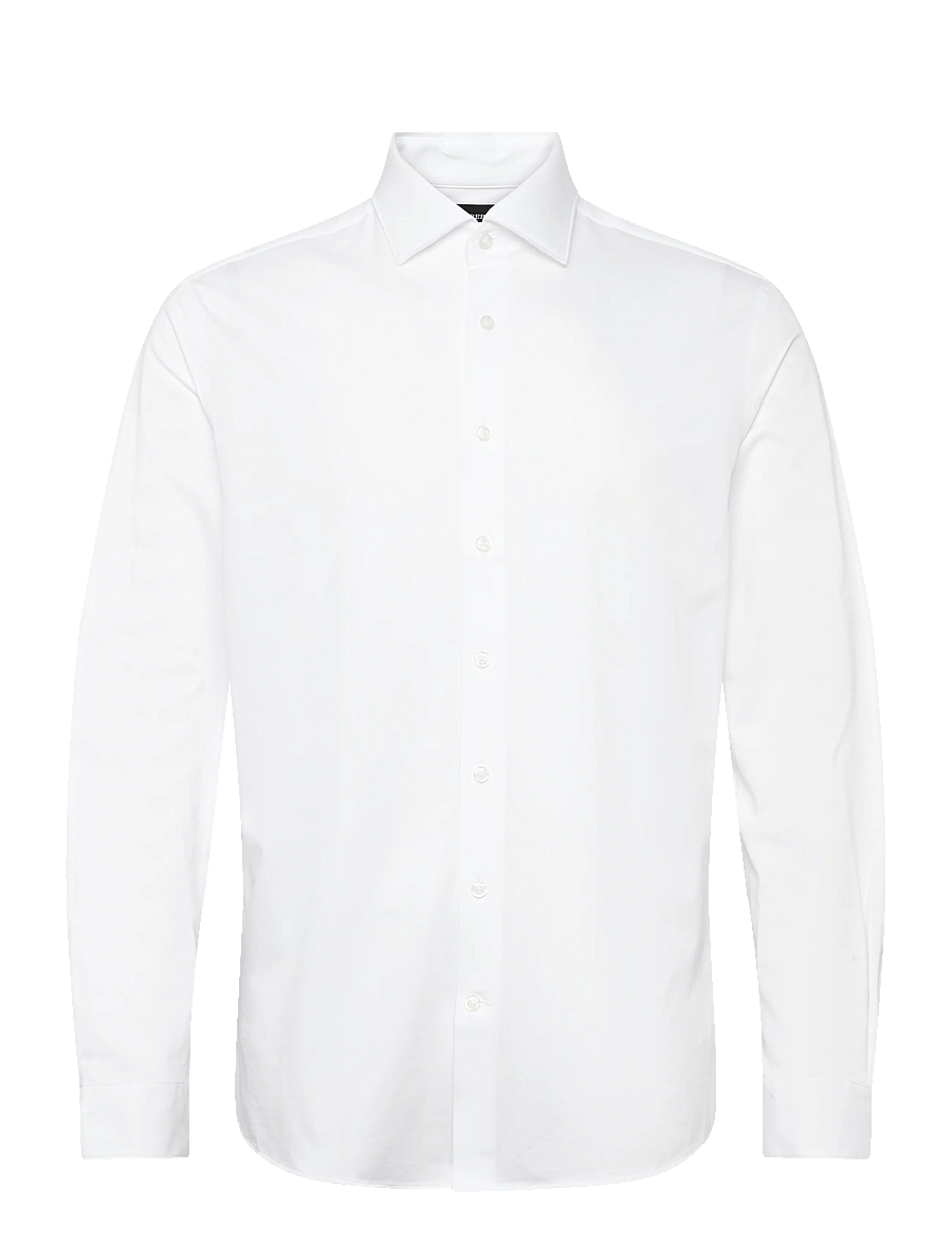 Lindbergh Black - Superflex knitted shirt L/S - casual skjortor - white - 1