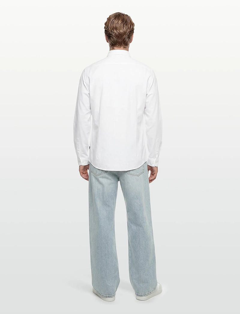 Lindbergh Black - Superflex knitted shirt L/S - casual hemden - white - 4