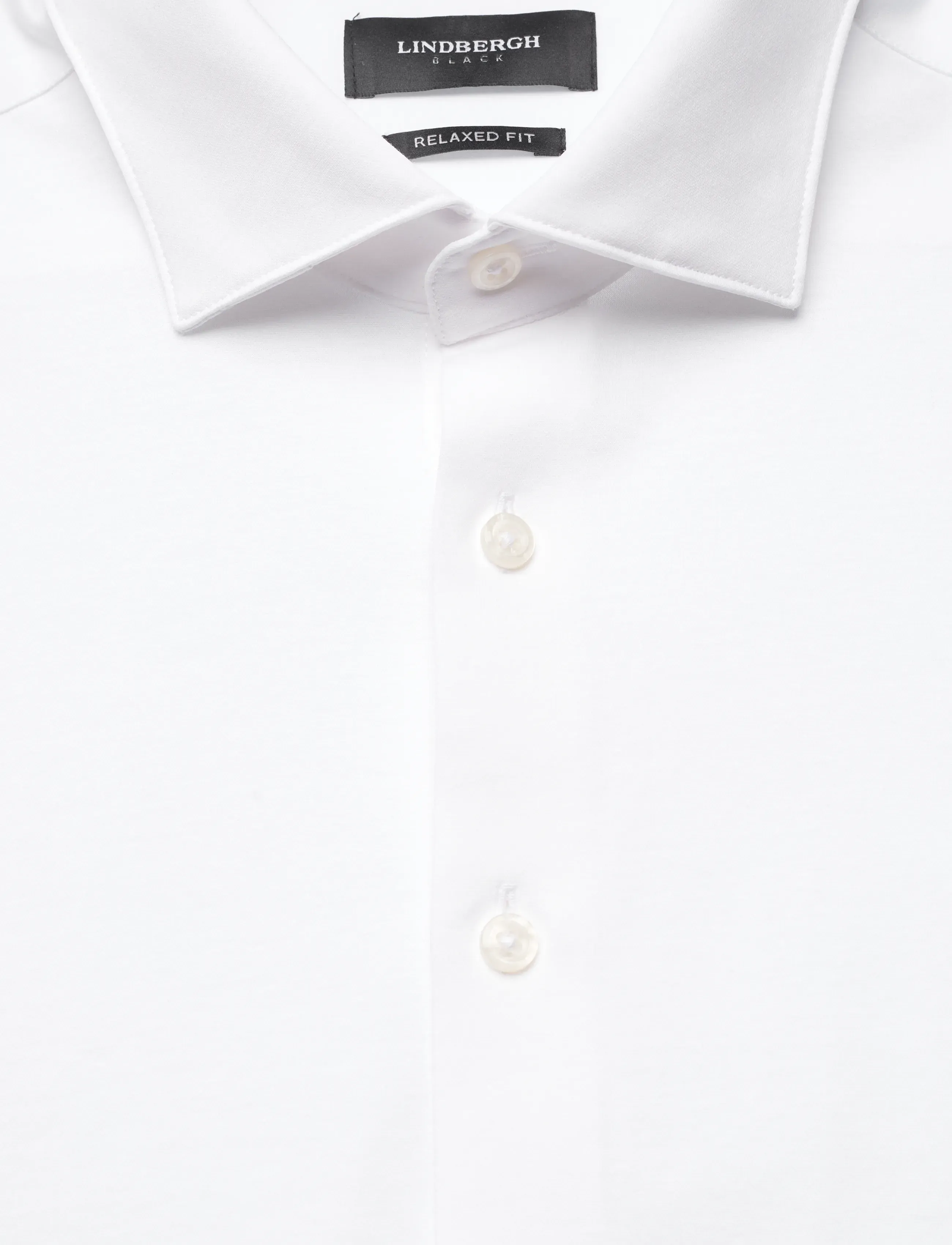 Lindbergh Black - Superflex knitted shirt L/S - casual shirts - white - 5