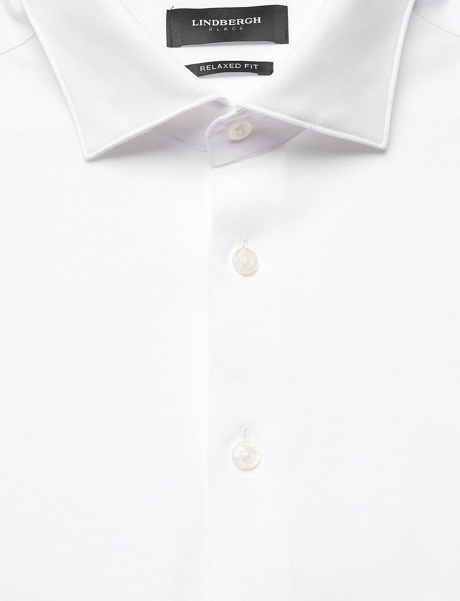 Lindbergh Black - Superflex knitted shirt L/S - casual skjortor - white - 5