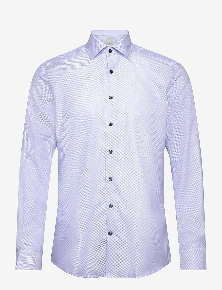 Lindbergh Black - 1927 signature : structure cotton shirt WF L/S - formelle hemden - light blue - 0