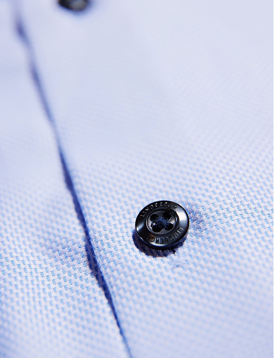 Lindbergh Black - 1927 signature : structure cotton shirt WF L/S - formelle hemden - light blue - 4