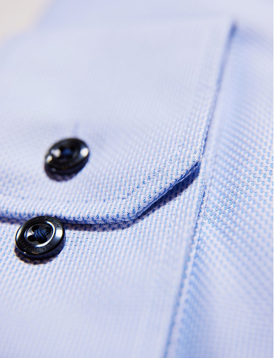 Lindbergh Black - 1927 signature : structure cotton shirt WF L/S - formelle hemden - light blue - 5