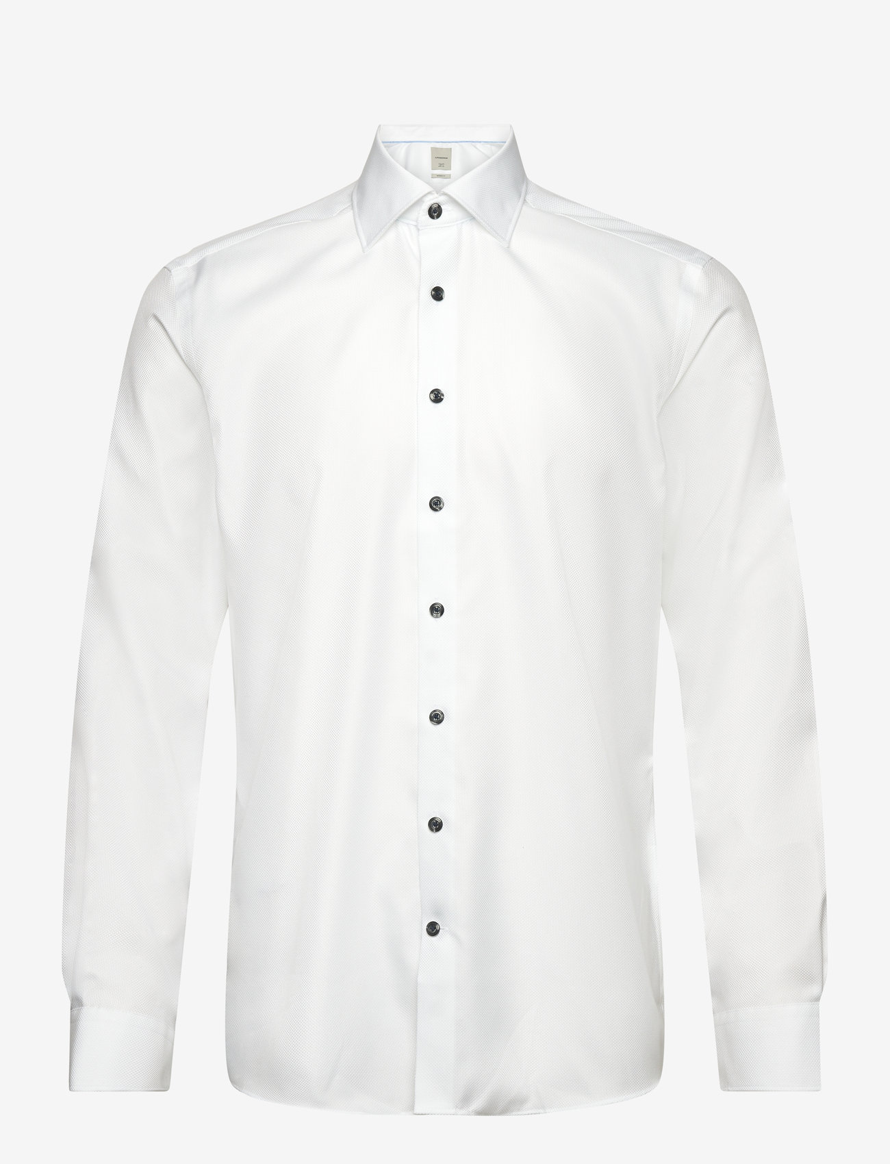 Lindbergh Black - 1927 signature : structure cotton shirt WF L/S - kostymskjortor - white - 0