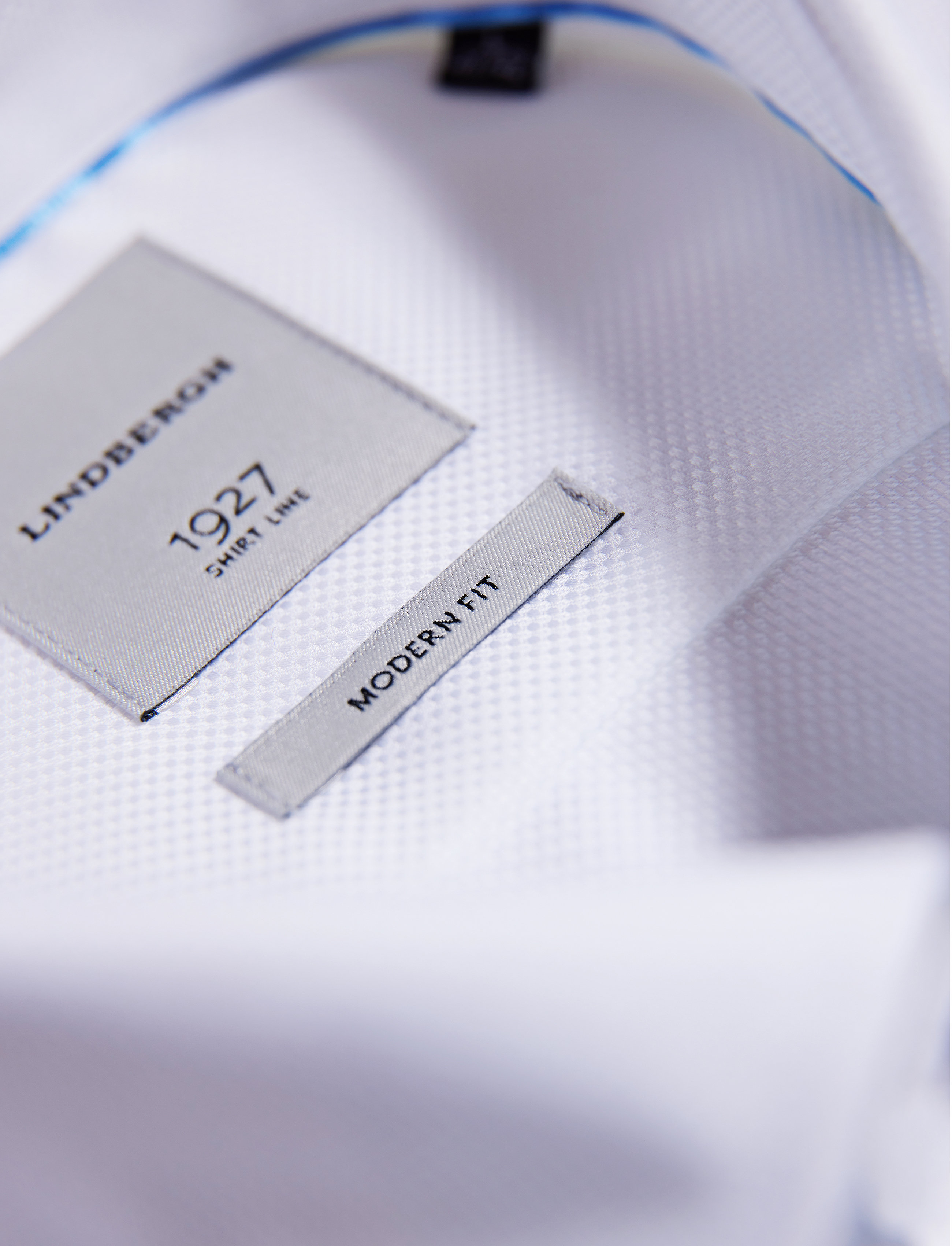 Lindbergh Black - 1927 signature : structure cotton shirt WF L/S - muodolliset kauluspaidat - white - 3