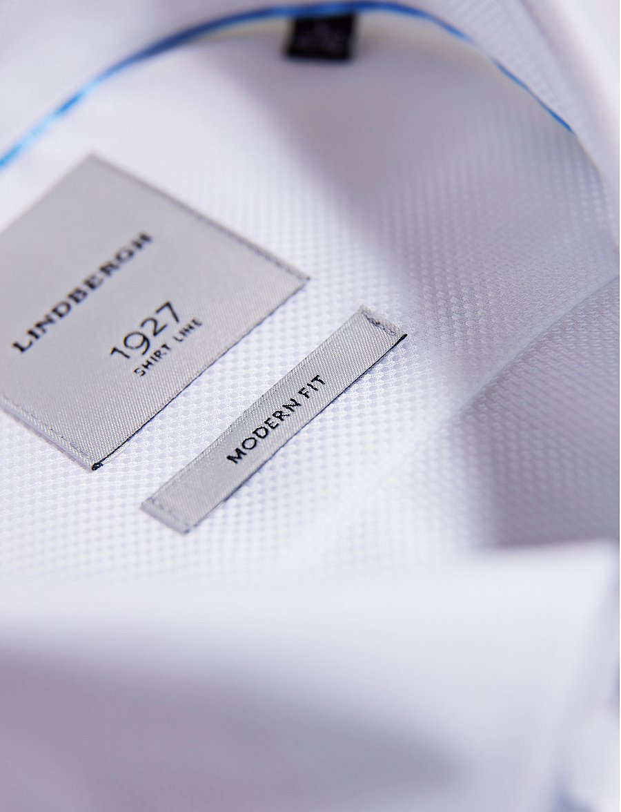 Lindbergh Black - 1927 signature : structure cotton shirt WF L/S - formelle hemden - white - 3