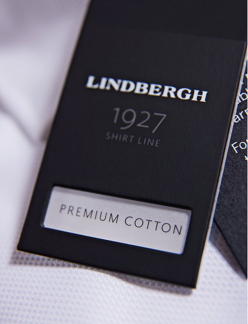 Lindbergh Black - 1927 signature : structure cotton shirt WF L/S - kostymskjortor - white - 4