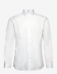Lindbergh Black - 1927:Twill weave shirt WF L/S - business shirts - white - 0