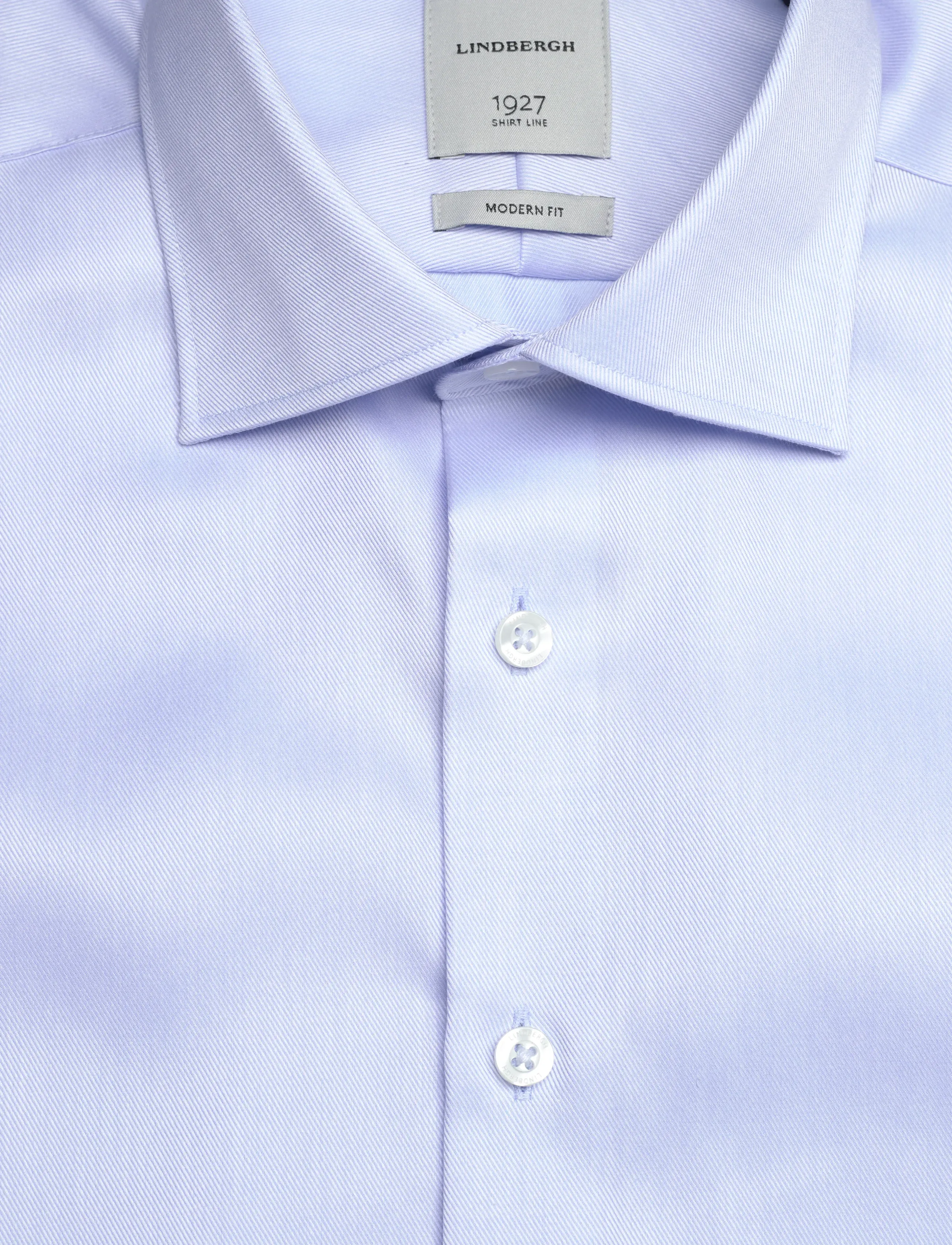 Lindbergh Black - 1927: Twill weave shirt WF S/S - stutterma skyrtur - lt blue - 2