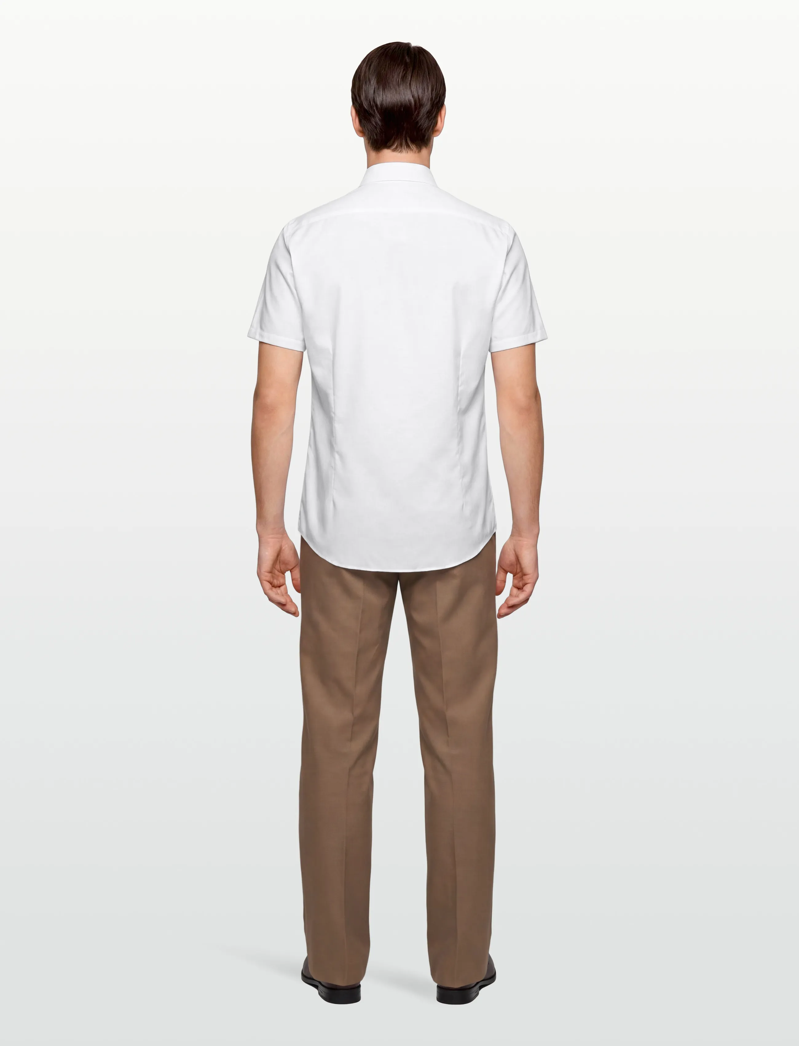 Lindbergh Black - 1927: Twill weave shirt WF S/S - kortärmade skjortor - white - 4