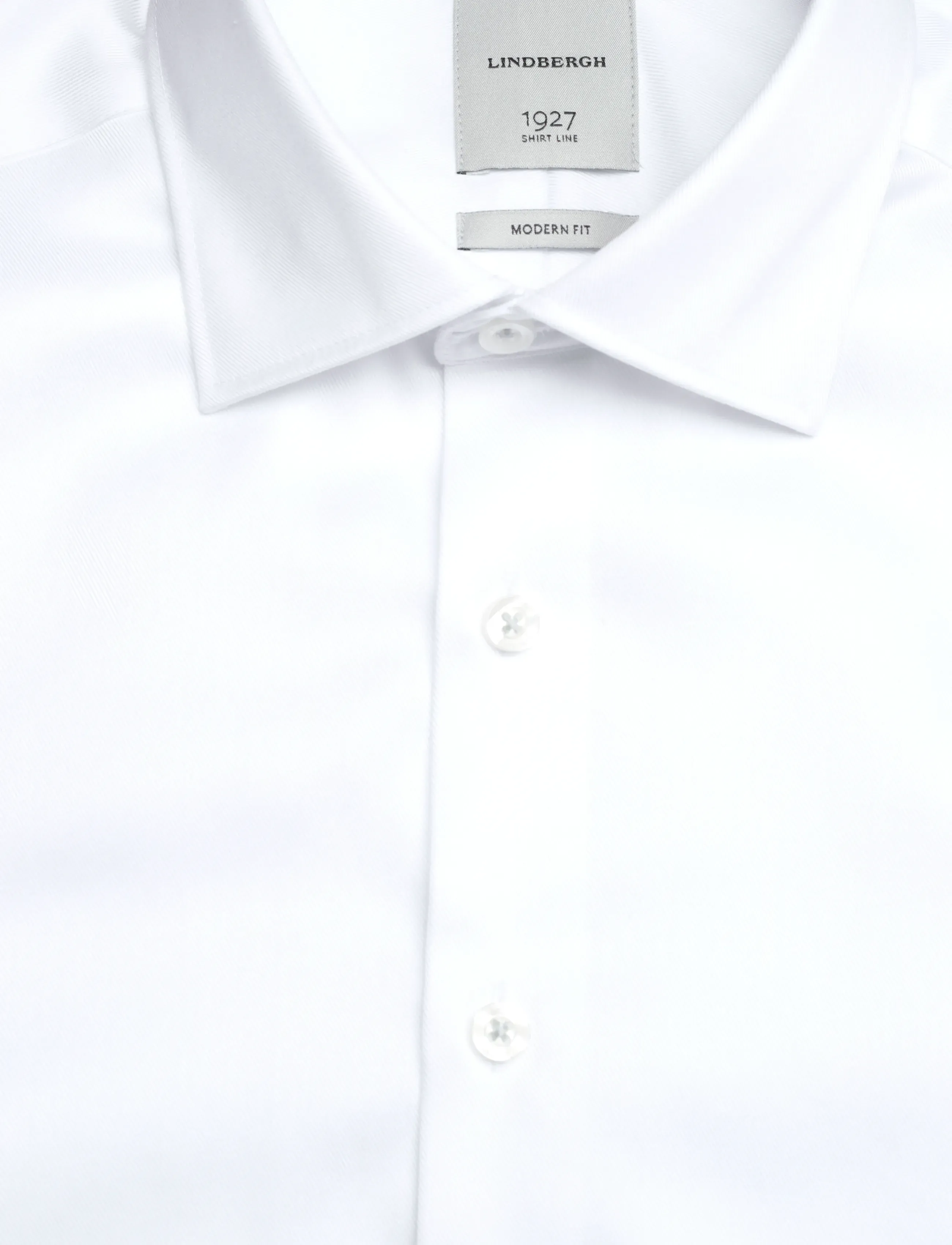 Lindbergh Black - 1927: Twill weave shirt WF S/S - kortärmade skjortor - white - 5