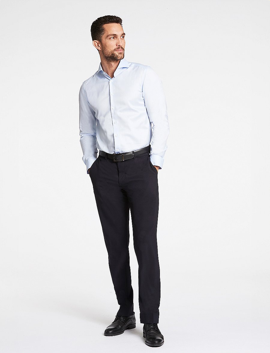 Lindbergh Black - 1927:Twill weave shirt WF L/S - formelle skjorter - light blue - 4