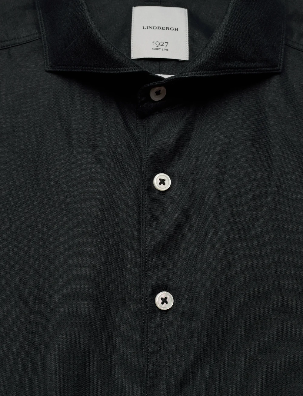 Lindbergh Black - 1927: Cotton/lin shirt WF L/S - linased särgid - black - 2