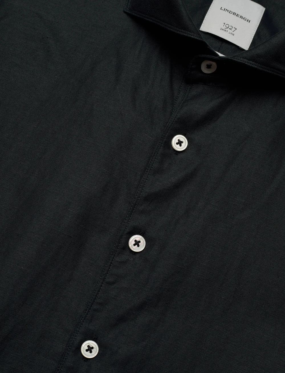 Lindbergh Black - 1927: Cotton/lin shirt WF L/S - linased särgid - black - 3