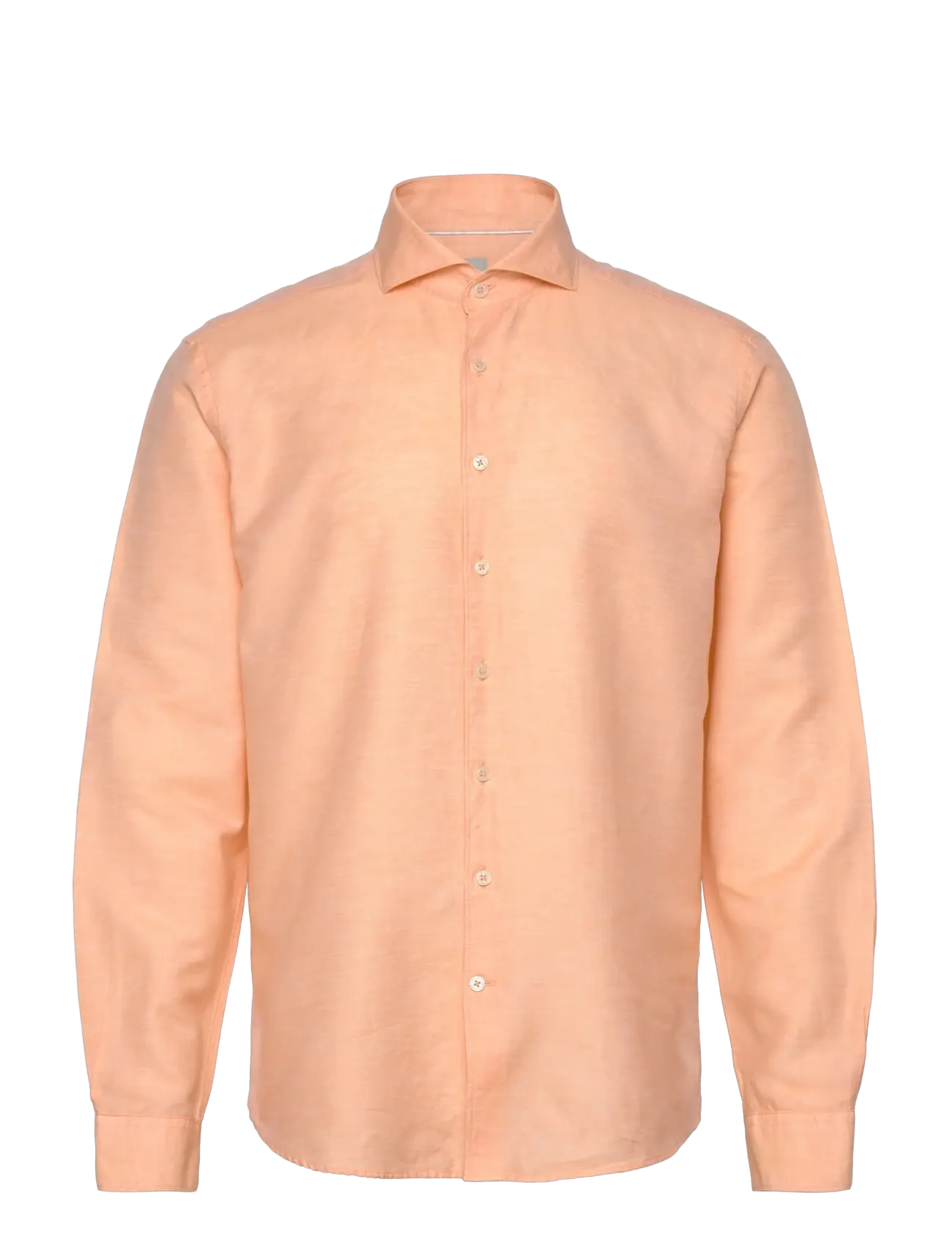 Lindbergh Black 1927: Cotton/lin shirt WF L/S - Skjorter - LT APRICOT MEL / orange