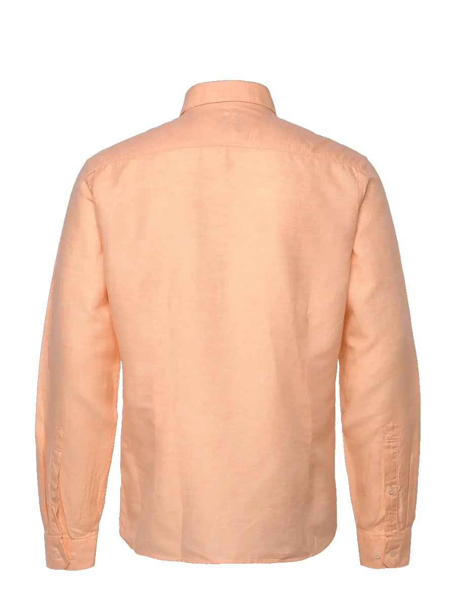 Lindbergh Black - 1927: Cotton/lin shirt WF L/S - leinenhemden - lt apricot mel - 2