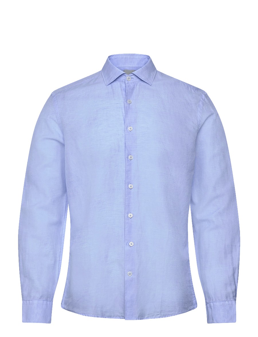 Lindbergh Black - 1927: Cotton/lin shirt WF L/S - oxford skjorter - light blue - 1