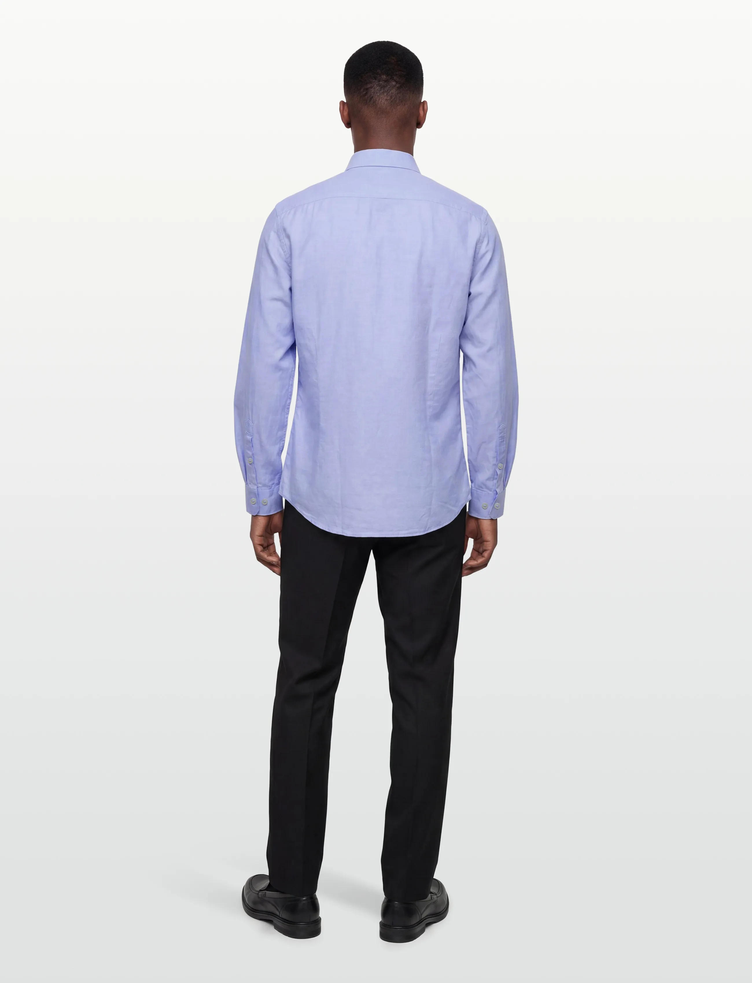 Lindbergh Black - 1927: Cotton/lin shirt WF L/S - oxford skjorter - light blue - 4